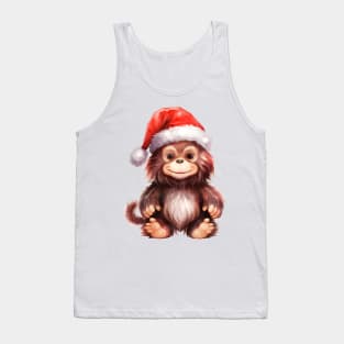 Orangutan in Santa Hat Tank Top